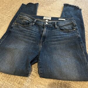 FRAME size 28 Denim Le High Skinny Frayed Hem in Astaire